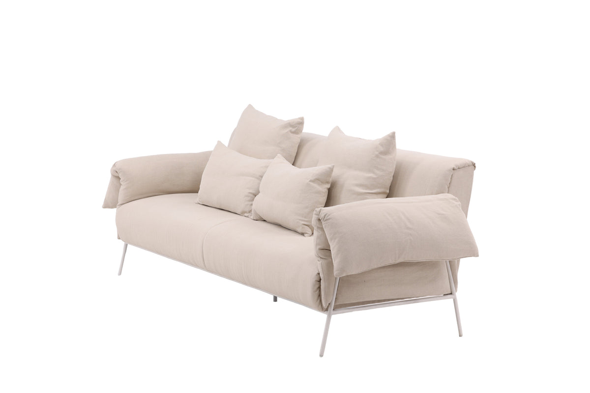 Öckerö 3-sitssoffa vit/beige linne