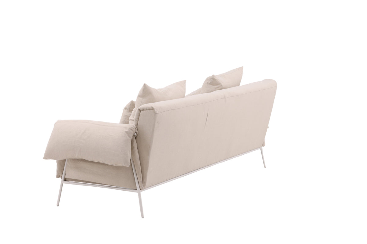 Öckerö 3-sitssoffa vit/beige linne
