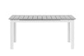 Levels rektangulärt matbord 160/240 cm vitt/grått