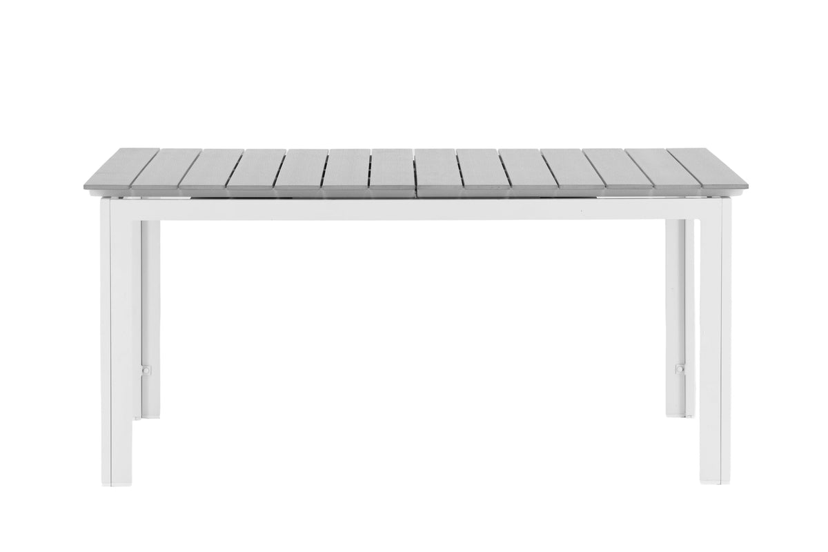 Levels rektangulärt matbord 160/240 cm vitt/grått