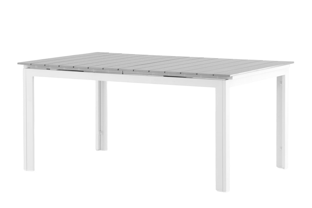 Levels rektangulärt matbord 160/240 cm vitt/grått