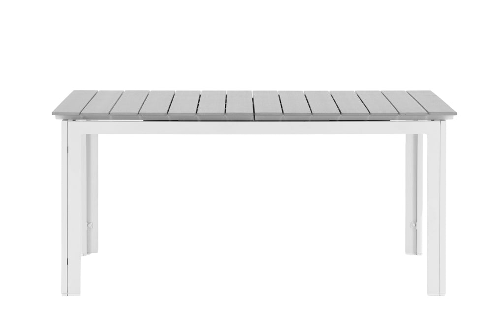 Levels rektangulärt matbord 160/240 cm vitt/grått