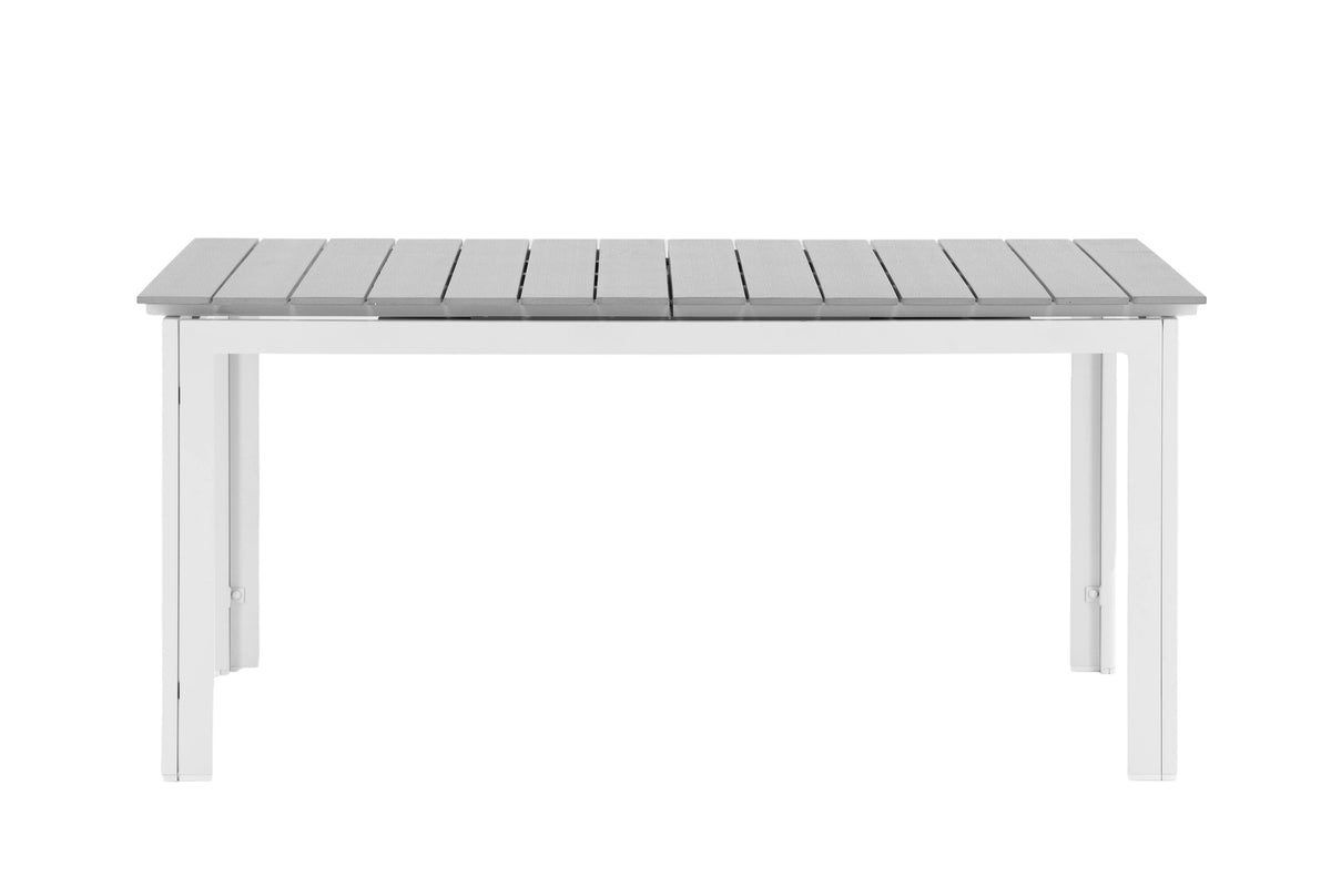 Levels rektangulärt matbord 160/240 cm vitt/grått