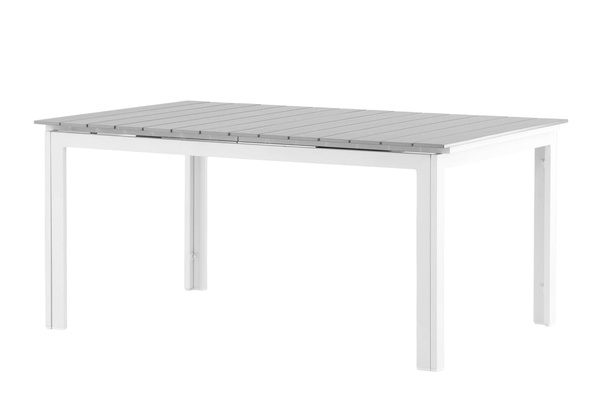 Levels rektangulärt matbord 160/240 cm vitt/grått