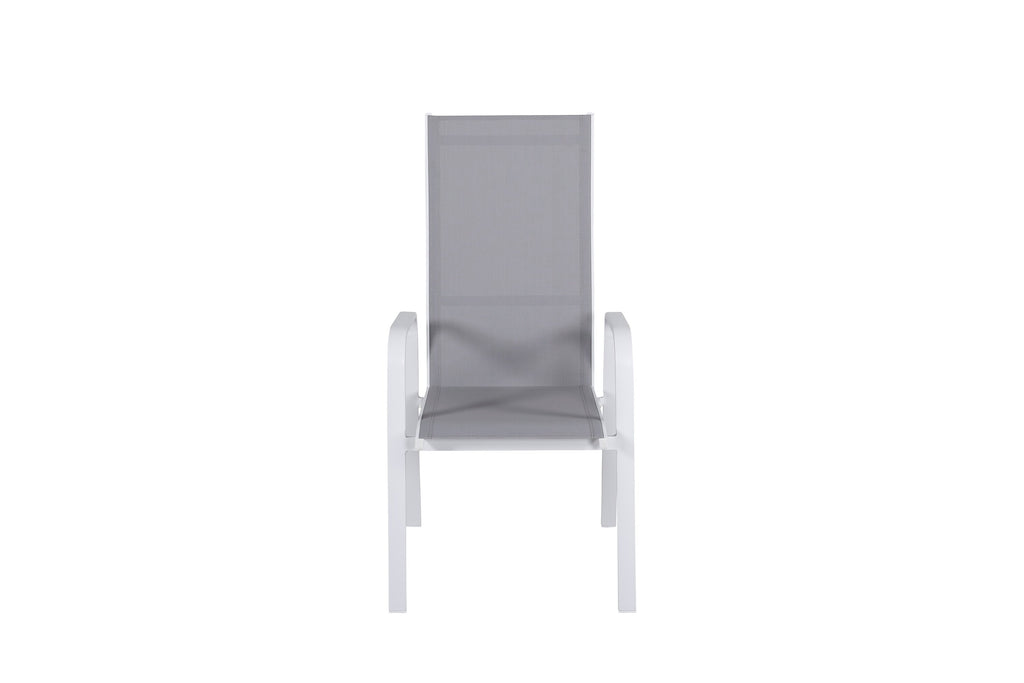 Copacabana positionsstol vit/grå aluminium/textilen 2-pack