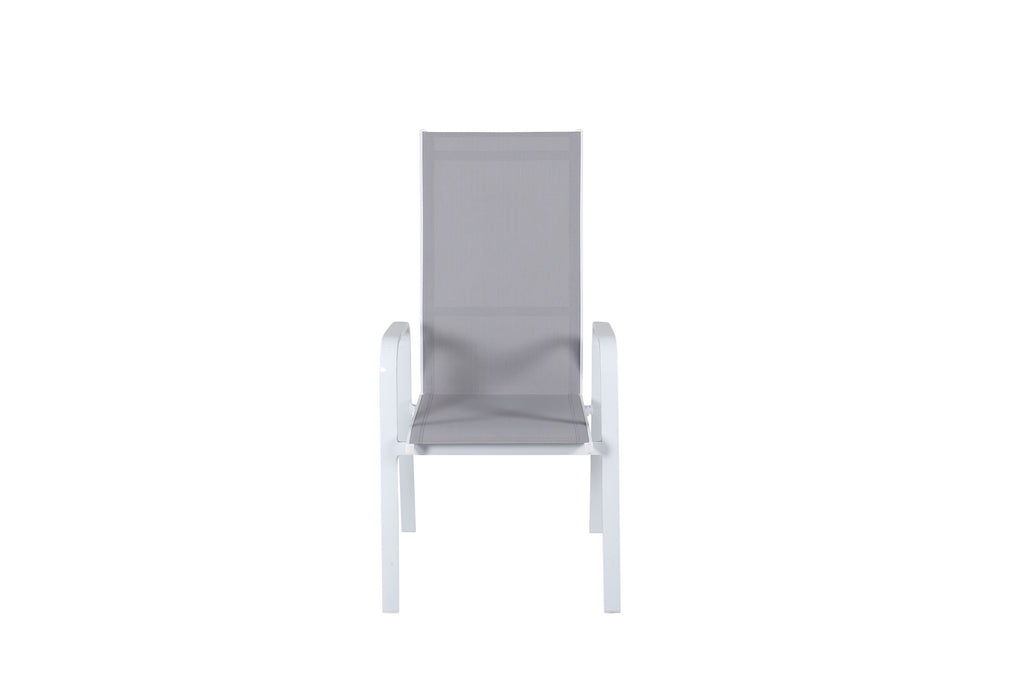 Copacabana positionsstol vit/grå aluminium/textilen 2-pack
