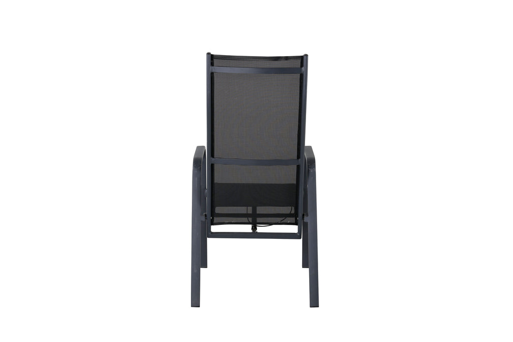 Copacabana positionsstol svart aluminium/textilen 2-pack