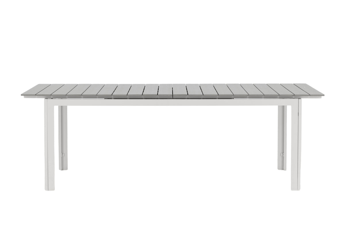 Levels matbord 229/310 cm vit/grå