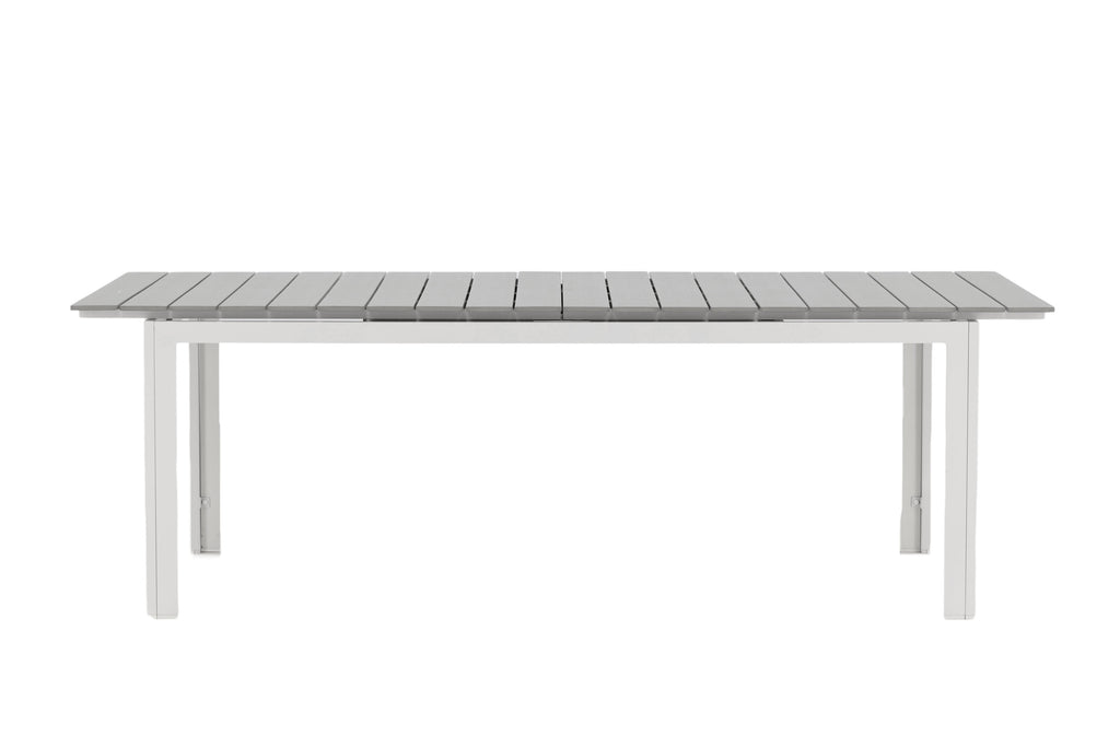 Levels matbord 229/310 cm vit/grå