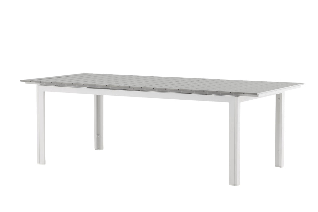 Levels matbord 229/310 cm vit/grå