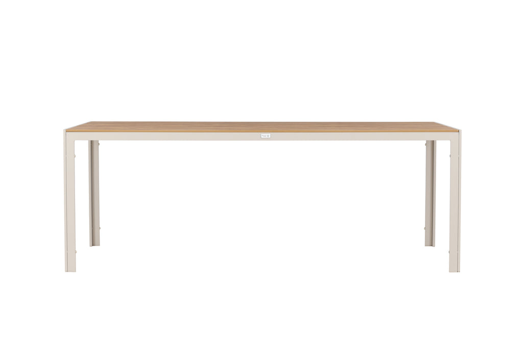 Break matbord 205x90 cm beige med teakimitation
