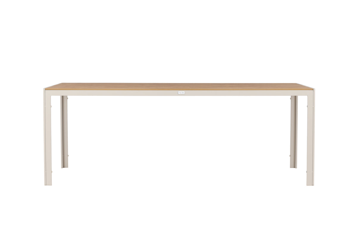 Break matbord 205x90 cm beige med teakimitation
