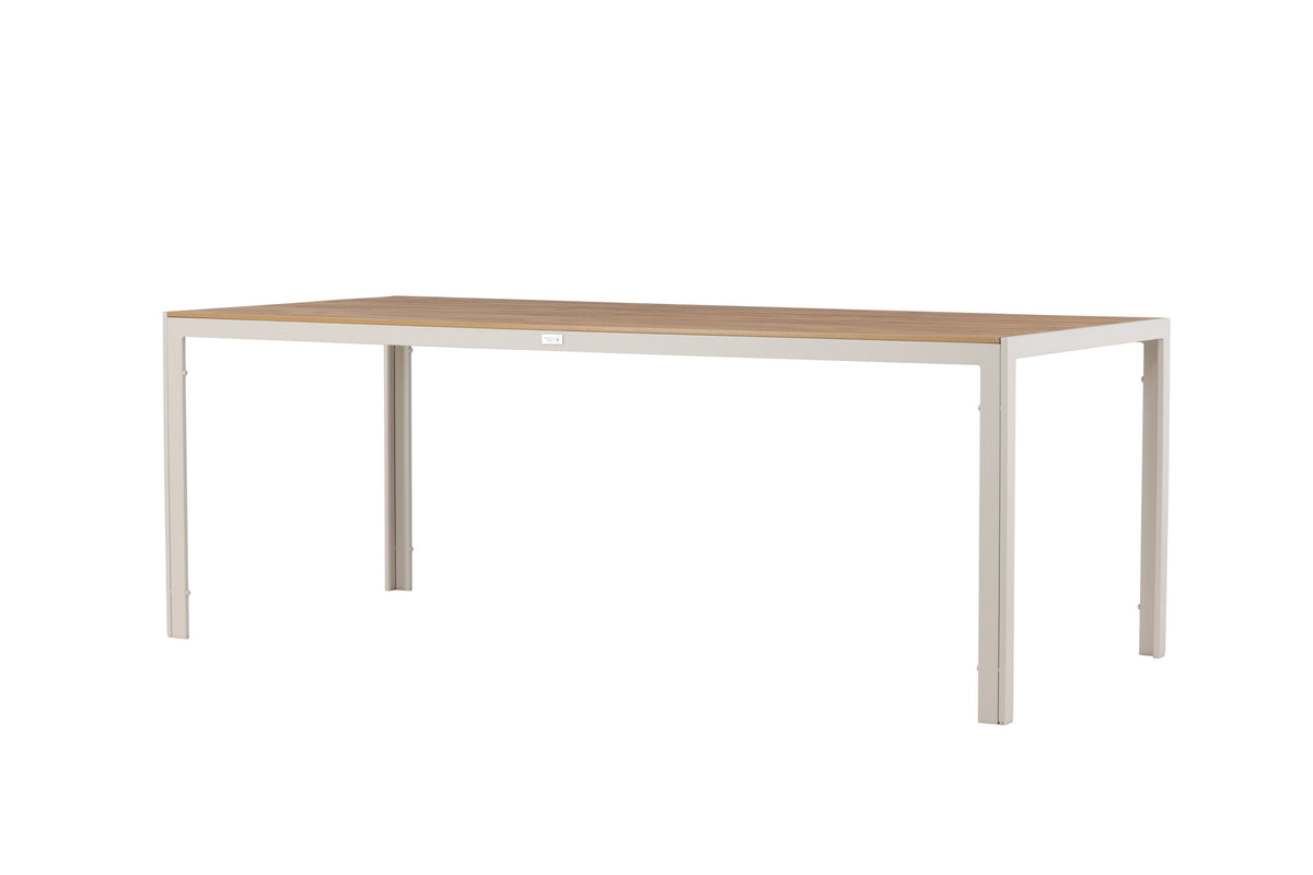 Break matbord 205x90 cm beige med teakimitation
