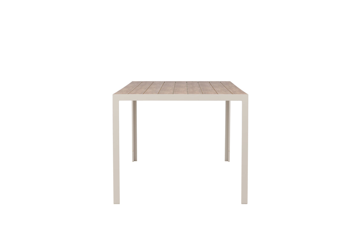 Break matbord 205x90 cm beige med teakimitation