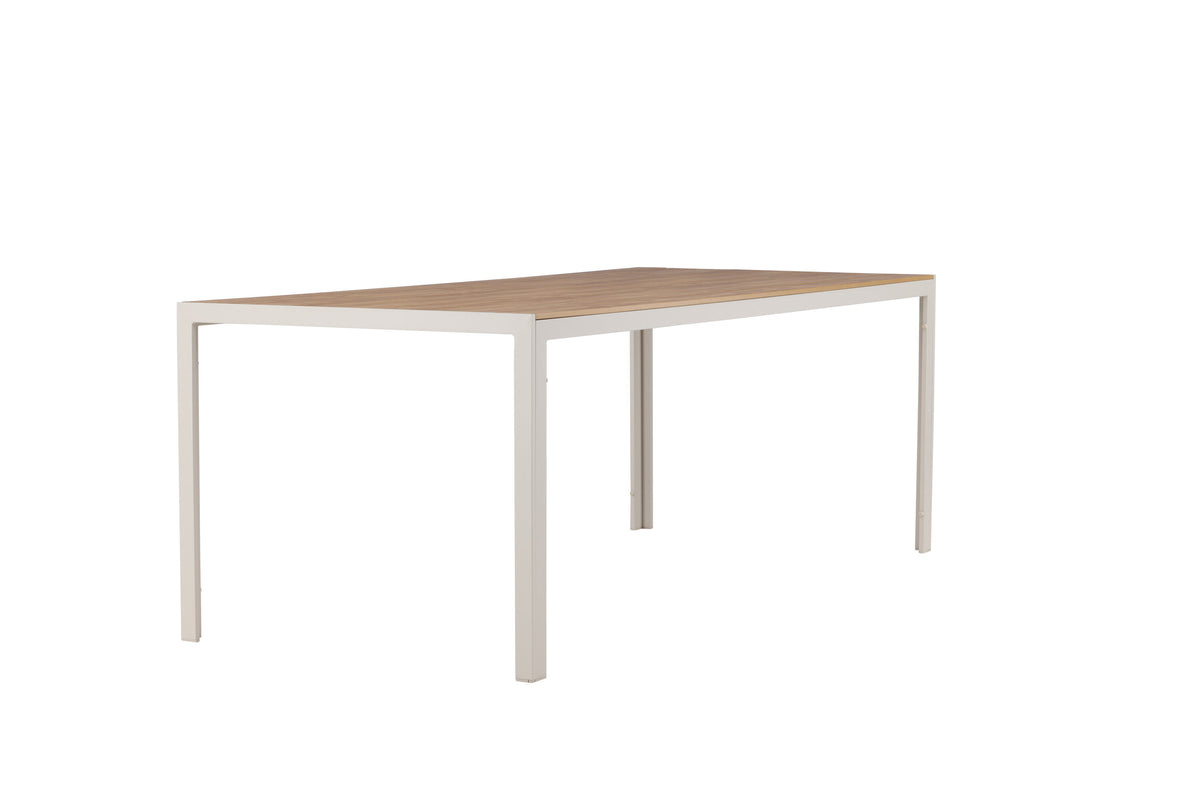 Break matbord 205x90 cm beige med teakimitation