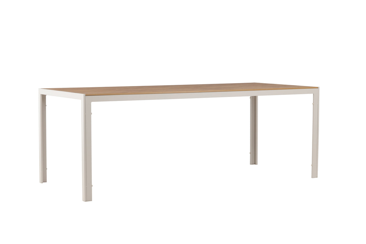 Break matbord 205x90 cm beige med teakimitation