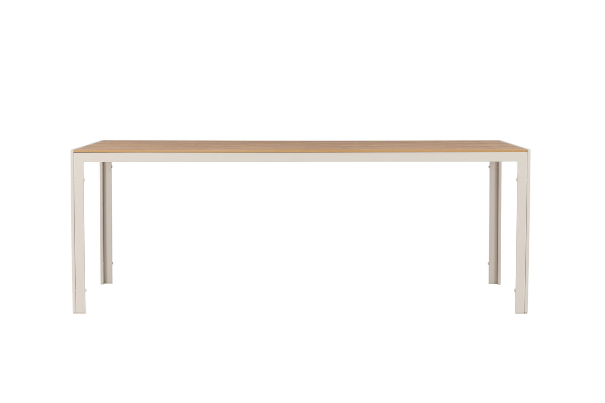Break matbord 205x90 cm beige med teakimitation