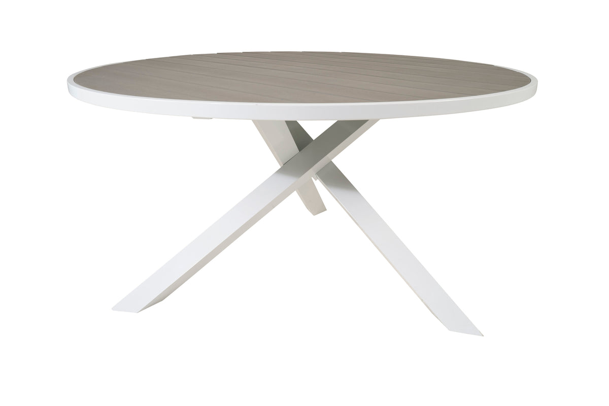 Parma runt matbord Ø140 cm vitt/grått