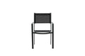 Copacabana stapelbar matstol svart aluminium/textilen 2-pack