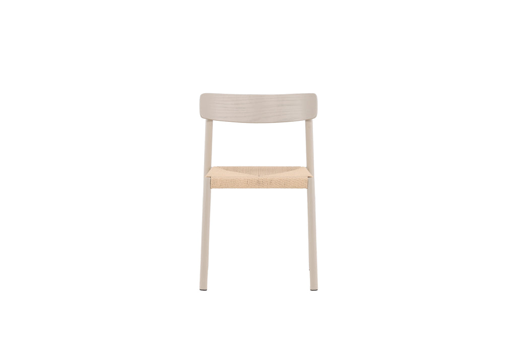 Malmön matstol gråbeige med beige rep