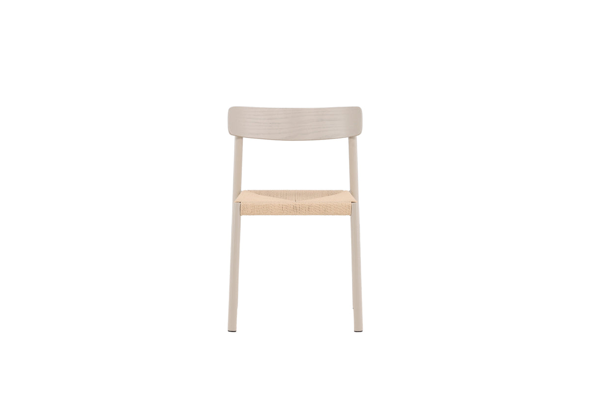 Malmön matstol gråbeige med beige rep