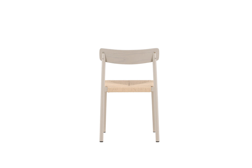 Malmön matstol gråbeige med beige rep