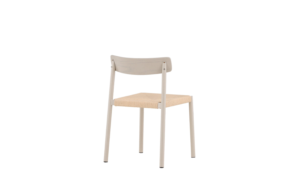 Malmön matstol gråbeige med beige rep