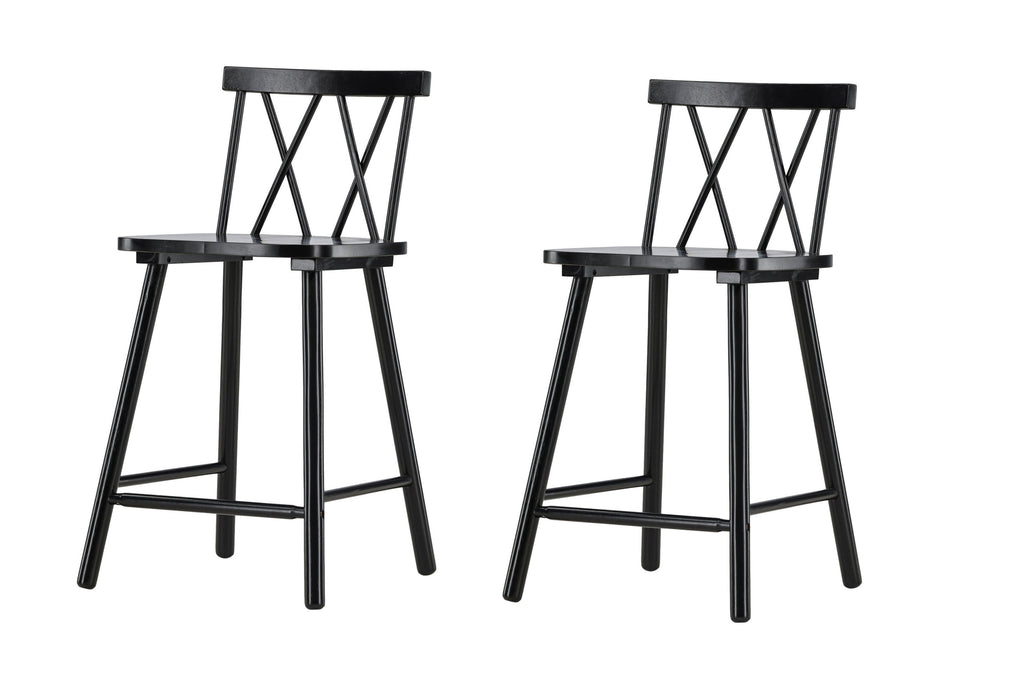 Mollöström barstol 2-pack svart trä