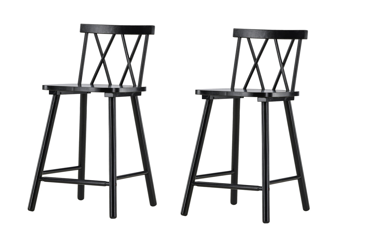 Mollöström barstol 2-pack svart trä