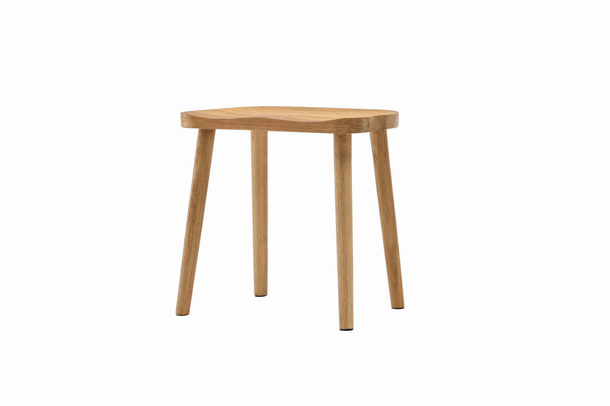 Orust pall vitlaserad teak