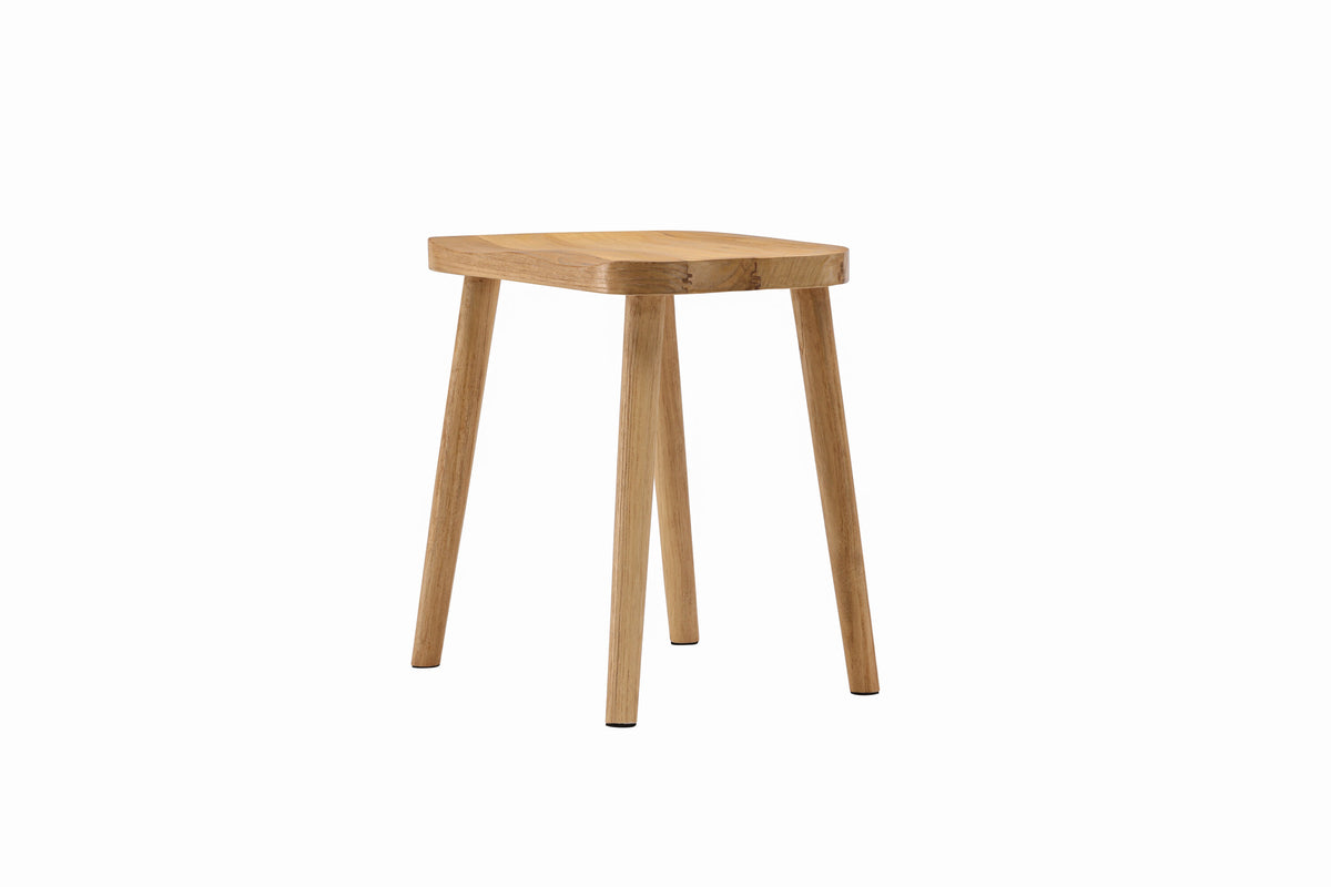Orust pall vitlaserad teak