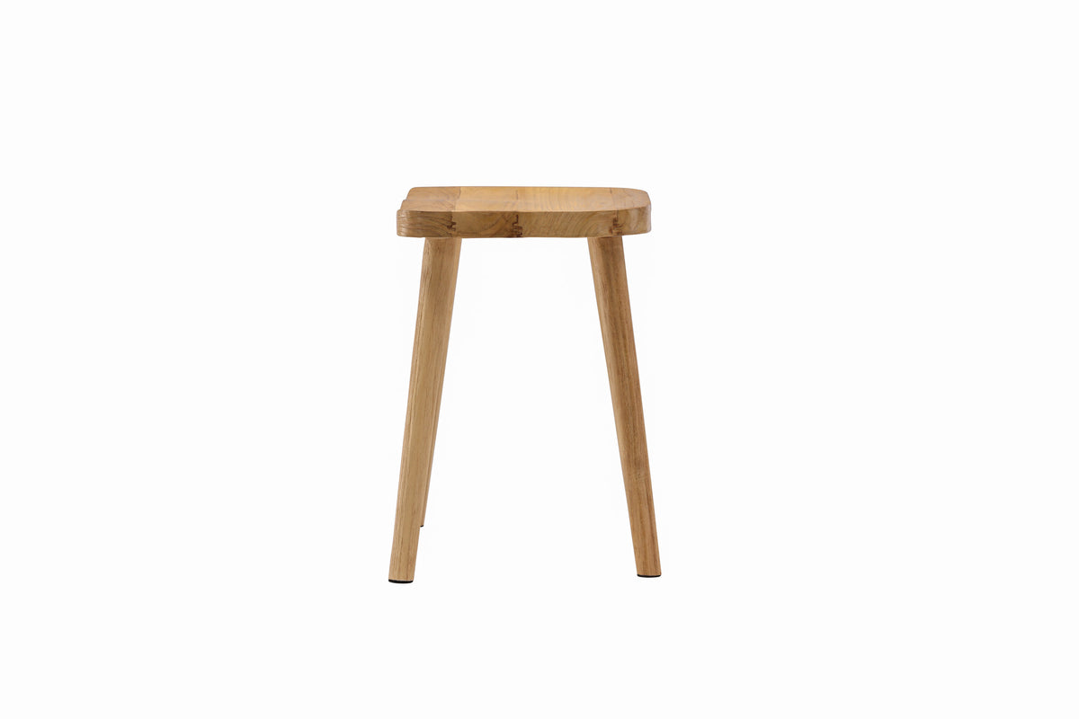 Orust pall vitlaserad teak