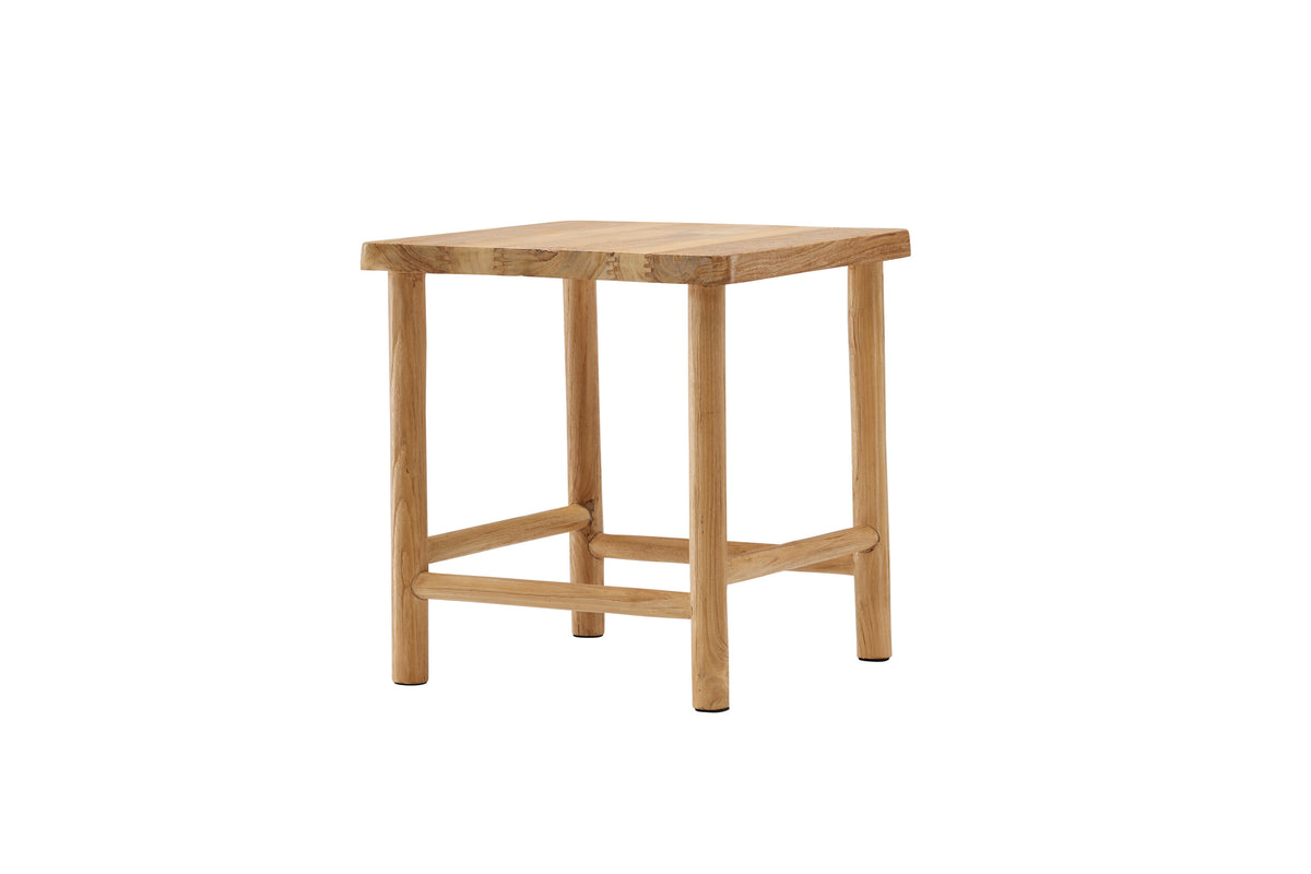 Noster pall vitlaserad teak