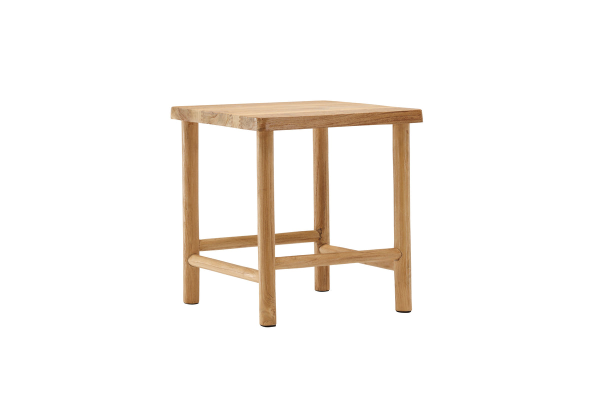 Noster pall vitlaserad teak