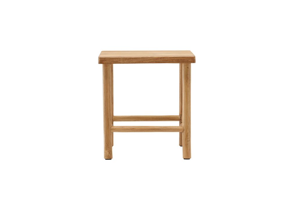 Noster pall vitlaserad teak