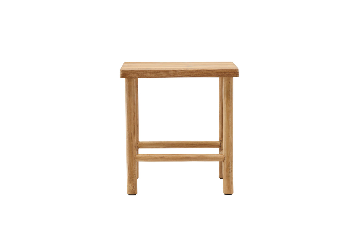 Noster pall vitlaserad teak