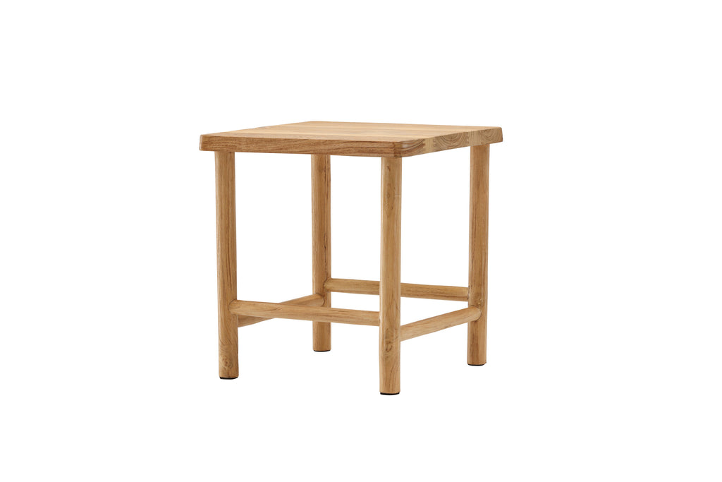 Noster pall vitlaserad teak
