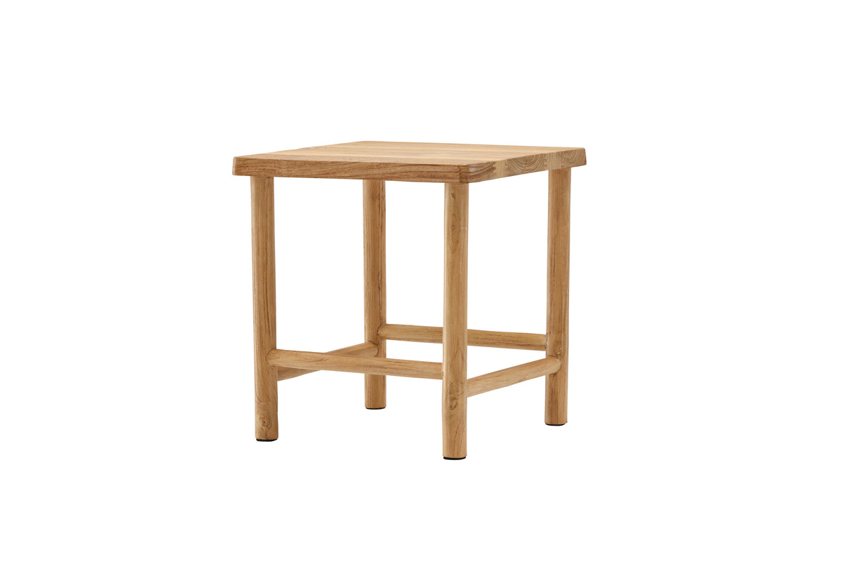 Noster pall vitlaserad teak