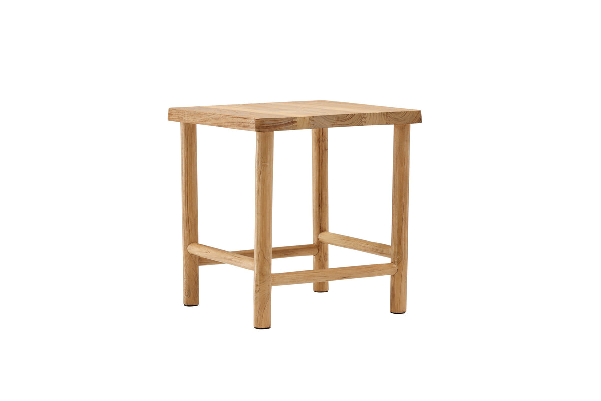Noster pall vitlaserad teak