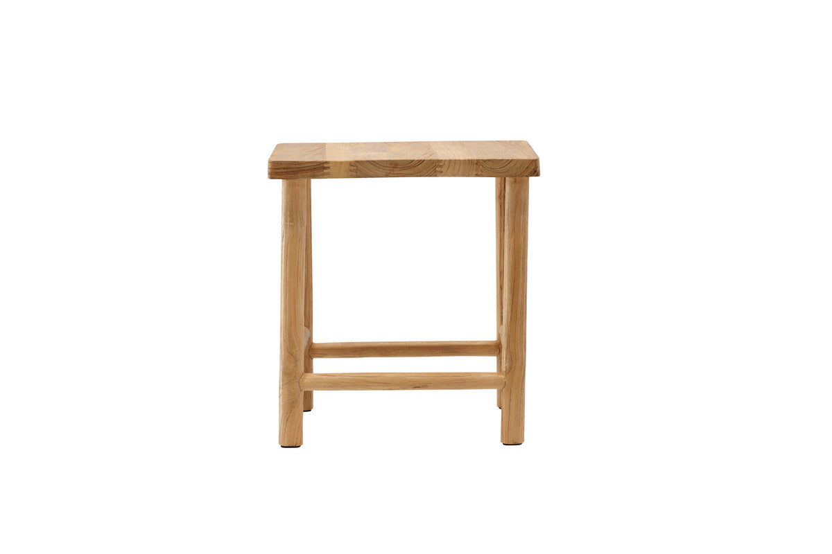 Noster pall vitlaserad teak