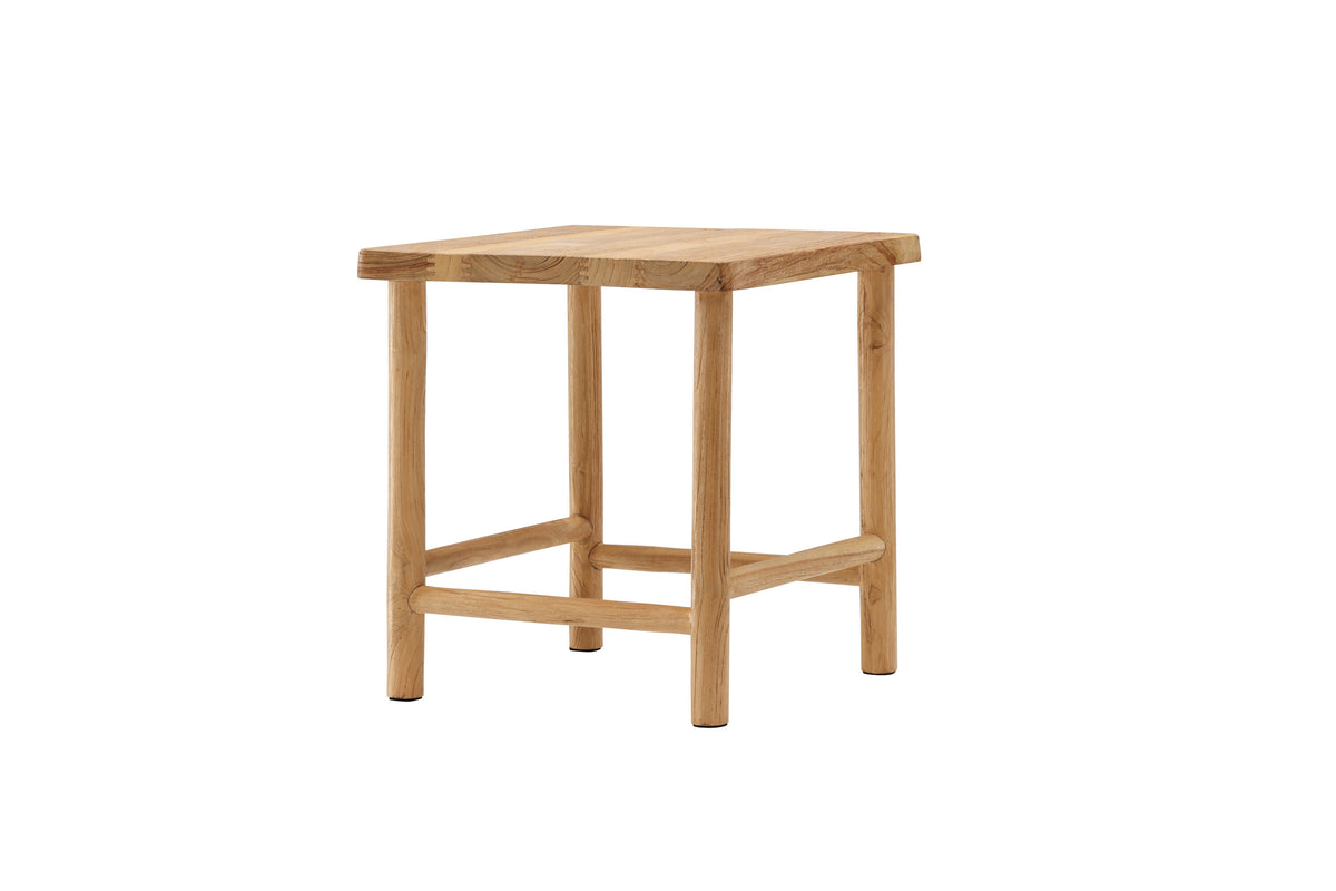 Noster pall vitlaserad teak