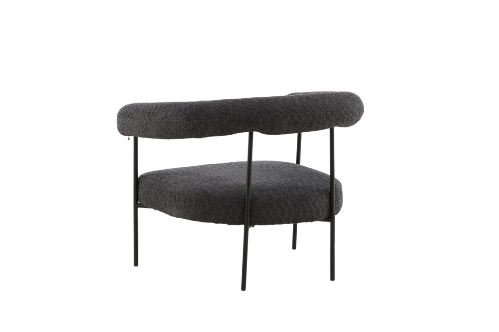 Hökåsen x Josefin Lustig fåtölj mörkgrå bouclé