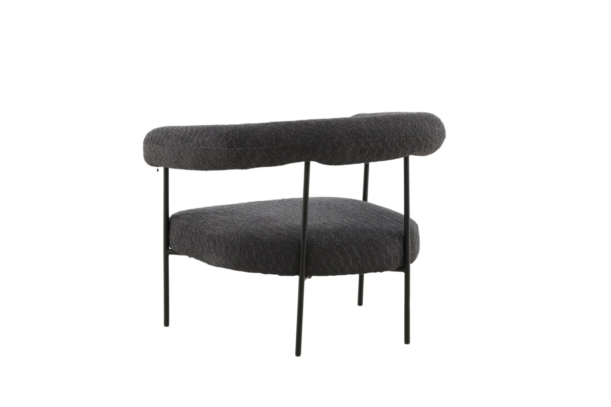 Hökåsen x Josefin Lustig fåtölj mörkgrå bouclé
