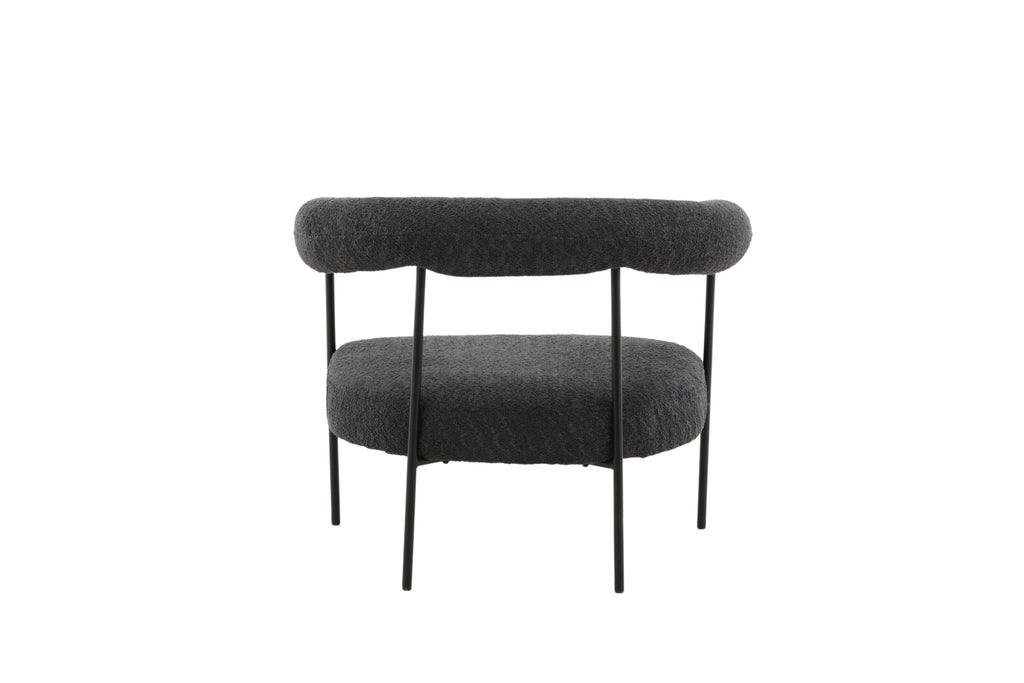 Hökåsen x Josefin Lustig fåtölj mörkgrå bouclé