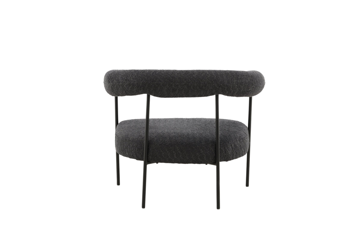 Hökåsen x Josefin Lustig fåtölj mörkgrå bouclé