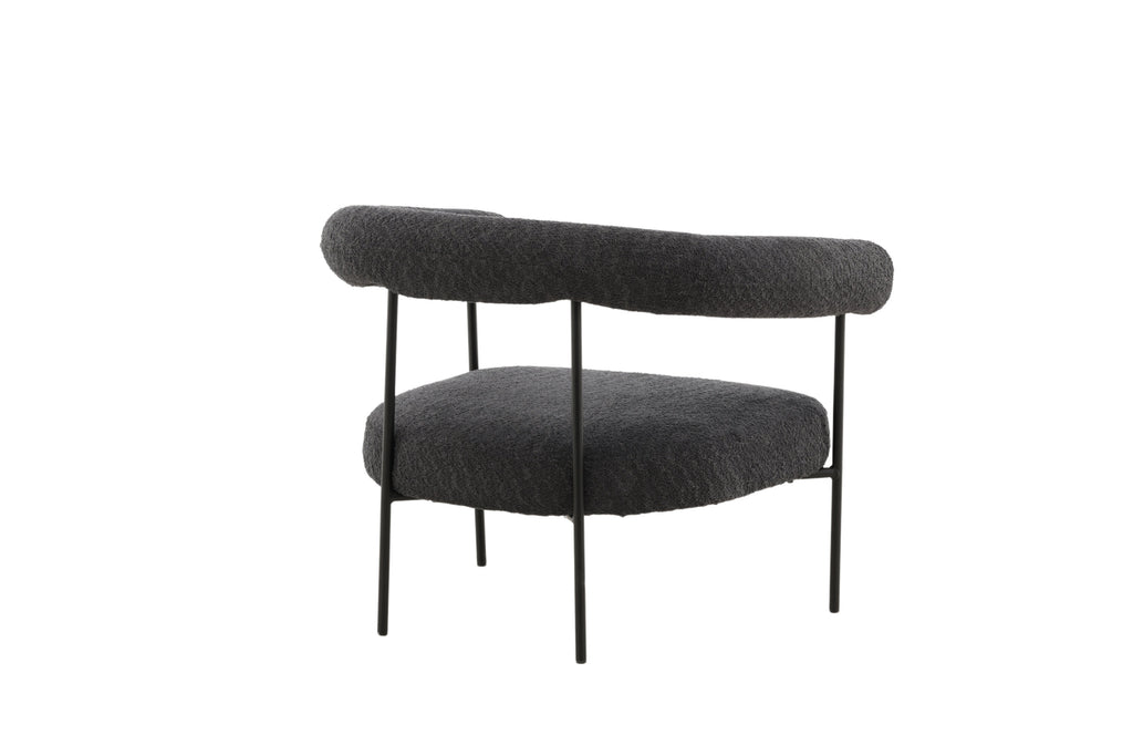 Hökåsen x Josefin Lustig fåtölj mörkgrå bouclé