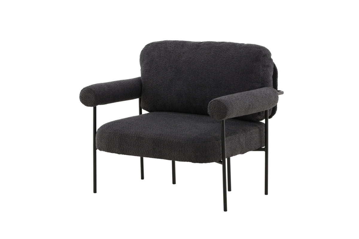 Tillberga x Josefin Lustig fåtölj mörkgrå bouclé
