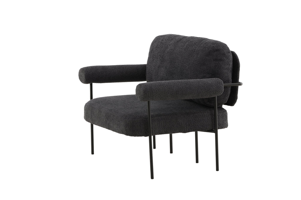 Tillberga x Josefin Lustig fåtölj mörkgrå bouclé
