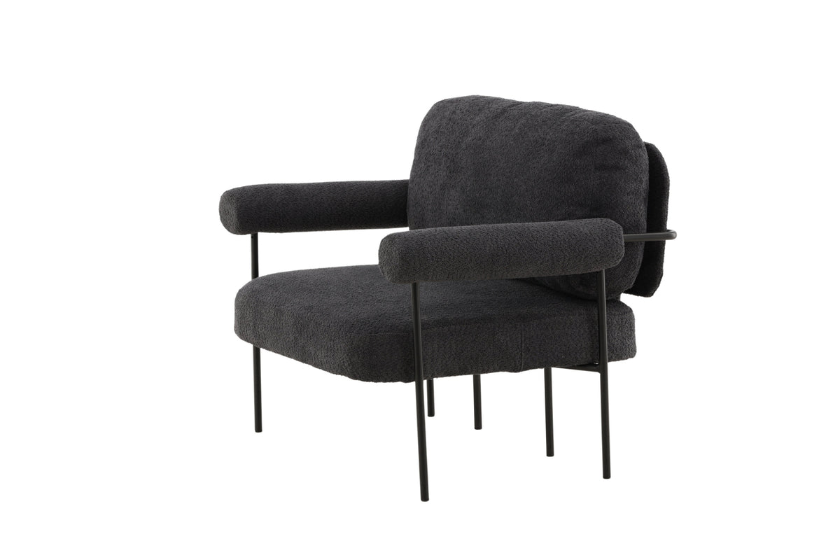 Tillberga x Josefin Lustig fåtölj mörkgrå bouclé