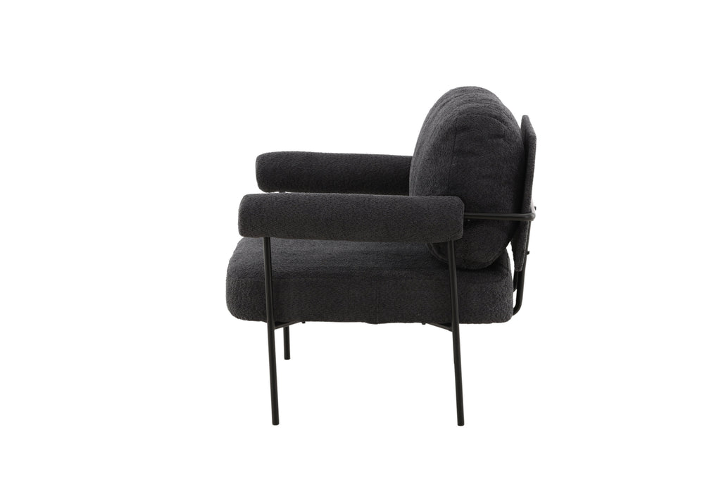 Tillberga x Josefin Lustig fåtölj mörkgrå bouclé